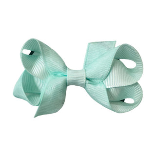 Wee Ones, Tiny Overlay Grosgrain Bow on Clippie - Basically Bows & Bowties