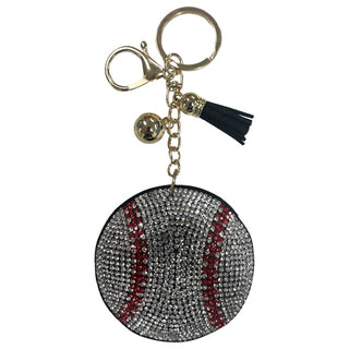 Rhinestone Baseball Keychain, Basically Bows & Bowties, Baseball, cf-type-keychains, cf-vendor-basically-bows-&-bowties, Keychain, rhinestone, Rhinestone Keychain, Spring Training, Spring Tra