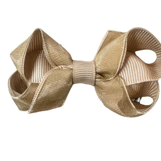 Wee Ones, Tiny Overlay Grosgrain Bow on Clippie - Basically Bows & Bowties