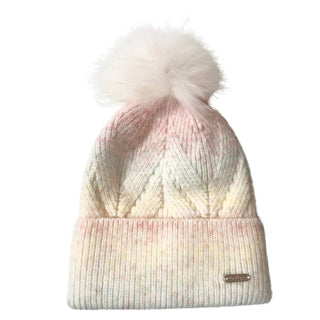 Bari Lynn, Bari Lynn Ombre Cuff Pom Hat - Off White - Basically Bows & Bowties