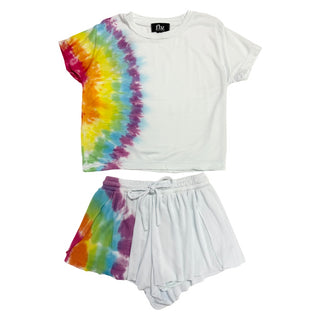 FBZ Rainbow Bullseye Blue Mist Shorts