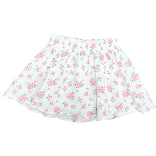 FBZ Pink Floral Cheesecloth Skort