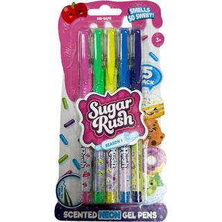 Schylling, Sugar Rush Scented Neon Gel Pen Set - 5 Pack - Basically Bows & Bowties