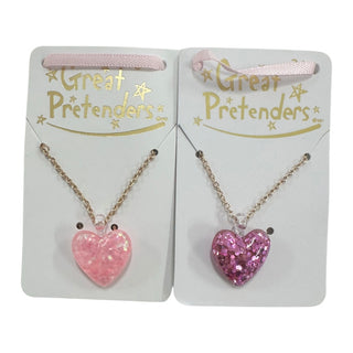 Great Pretenders, Great Pretenders Boutique Glitter Heart Necklace - Basically Bows & Bowties