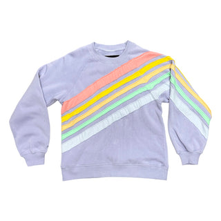 KatieJ NYC Flynn Crewneck - Lilac Rainbow