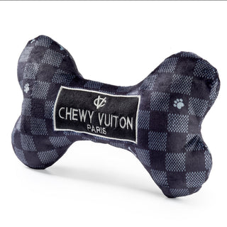 Haute Diggity Dog Black Checker Chewy Vuiton Bone XLarge