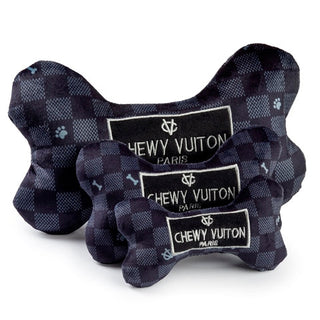 Haute Diggity Dog Black Checker Chewy Vuiton Bone