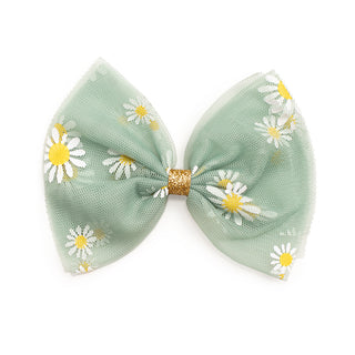 Sweet Wink Sage Daisy Bow Clip, Sweet Wink, cf-type-clip, cf-vendor-sweet-wink, Daisy, Fall, Hair Bow, Hair Clip Set, Sage Daisy, Sweet Wink, Sweet Wink Daisy, Sweet Wink Fall, Thanksgiving, 