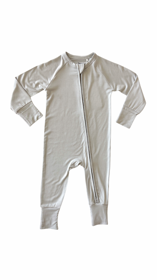 In My Jammers Solid High Rise Grey Zipper Romper, In My Jammers, Bamboo, Bamboo Pajamas, cf-size-12-18-months, cf-size-18-24-months, cf-size-2t, cf-size-3-6-months, cf-size-6-9-months, cf-siz