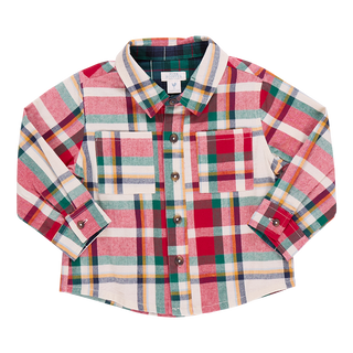 Blue Rooster Boys Jack Shirt - Holiday Tartan