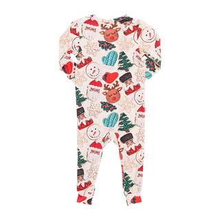 Pink Chicken Baby Bamboo Romper - Frosted Cookies