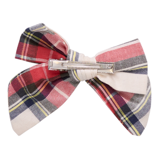 Pink Chicken Girls Bow - Holiday Tartan