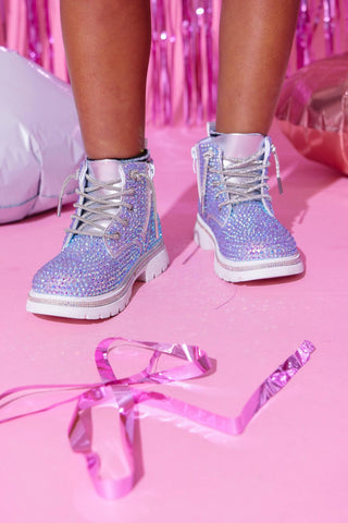 Lola and The Boys Sparkle Boots - Hologram