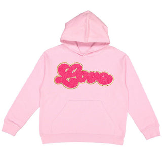 Sweet Wink, Sweet Wink Love Script Patch Valentine's Day Hoodie Sweatshirt - Basically Bows & Bowties