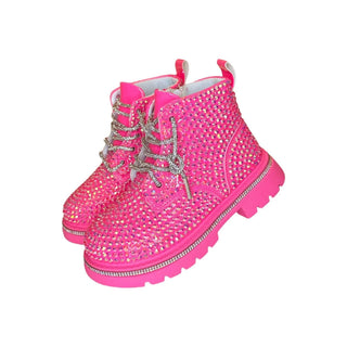 Lola and The Boys Sparkle Boots - Hot Pink