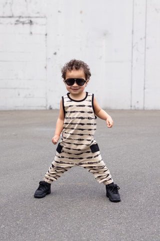 Little Bipsy Static Stripe Tank Romper