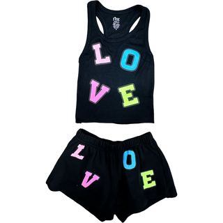 FBZ Neon LOVE Black Tank