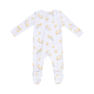 Angel Dear, Angel Dear 2 Way Zipper Footie - Baby Chicks - Basically Bows & Bowties