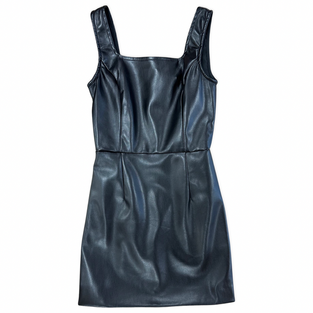 KatieJ NYC Tween Logan Vegan Leather Dress - Black – Basically Bows ...