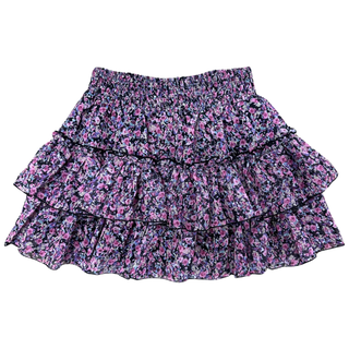 FBZ Purple Floral Chiffon Skirt, Flowers By Zoe, cf-size-large-10-12, cf-size-medium-8-10, cf-size-small-7-8, cf-size-xlarge-12-14, cf-type-skirts, cf-vendor-flowers-by-zoe, Chiffon Skirt, FB