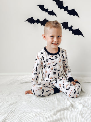 In My Jammers Spooky Ghost L/S 2pc PJ Set, In My Jammers, Bamboo, Bamboo Pajamas, cf-size-6t, cf-size-7-8, cf-type-pajamas, cf-vendor-in-my-jammers, Halloween, Halloween Pajamas, In My Jammer