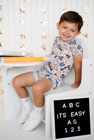 Dream Big Little Co ABC123 Dream Short Set, Dream Big Little Co, ABC, ABC123, Back to School, cf-size-2t, cf-size-3t, cf-size-4t, cf-size-5-6, cf-size-7-8, cf-type-pajamas, cf-vendor-dream-bi