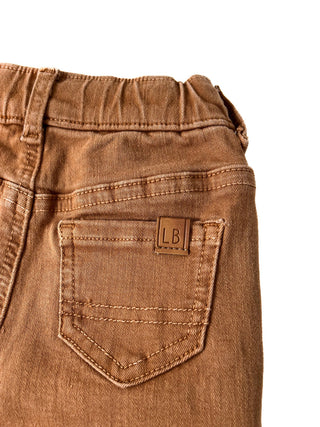 Little Bipsy Boy's Rolled Denim Short - Dark Camel