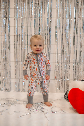 Dream Big Little Co, Dream Big Little Co Electric Love Dream Romper - Basically Bows & Bowties