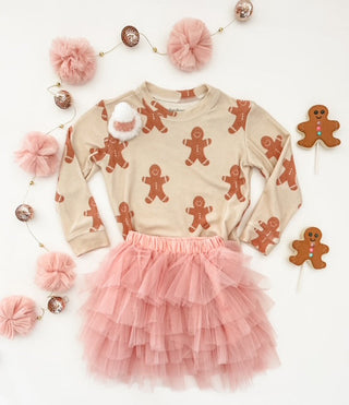 Brokedown Clothing, Brokedown Clothing Kid's Gingerbread Man Cream Sweatshirt - Basically Bows & Bowties