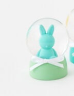 One Hundred 80 Degrees Bunny Waterglobe Teal Bunny