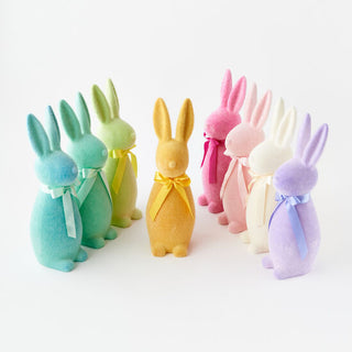 One Hundred 80 Degrees, One Hundred 80 Degrees Flocked Pastel Button Nose Bunny - Medium - Basically Bows & Bowties