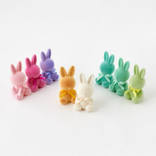 One Hundred 80 Degrees Flocked Sitting Bunny - Medium