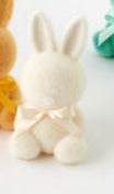 One Hundred 80 Degrees Flocked Sitting Bunny - Medium Cream