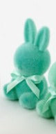 One Hundred 80 Degrees Flocked Sitting Bunny - Medium Teal