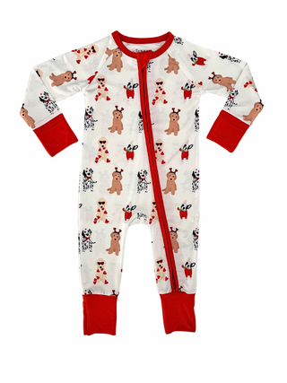 In My Jammers I Woof You Zipper Romper