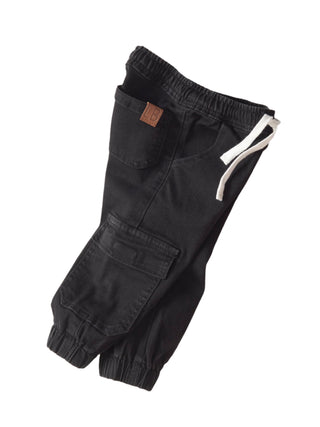 Little Bipsy Cargo Denim Jogger - Black Wash