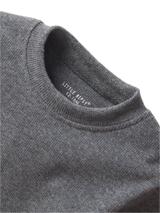 Little Bipsy Long Sleeve Ribbed Tee - Heathered Charcoal