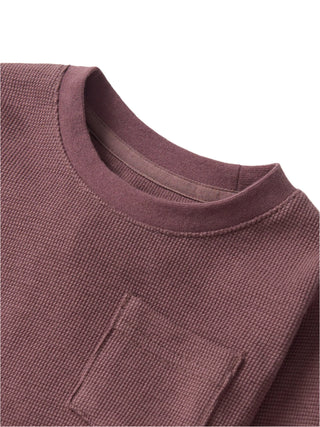 Little Bipsy Waffle Top - Huckleberry