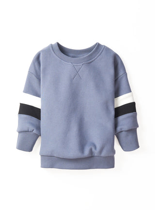 Little Bipsy Block Elevated Crewneck - Blue