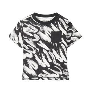 Little Bipsy Brush Stroke Tee - Black