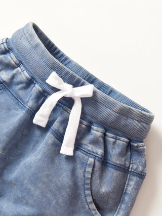 Little Bipsy Collection, Little Bipsy Harem Short - Blue Wash - Basically Bows & Bowties