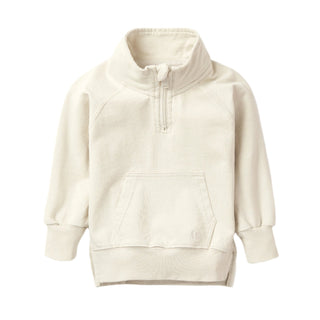 Little Bipsy Quarter Zip Pullover - Almond Wash