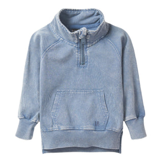 Little Bipsy Quarter Zip Pullover - Navy Wash