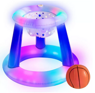 PoolCandy Illuminated Floating LED Basketball Set