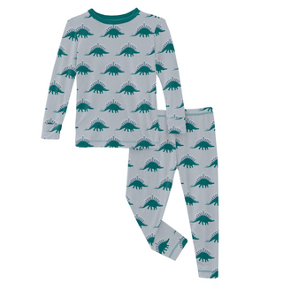 KicKee Pants Pearl Blue Menorahsaurus L/S Pajama Set, KicKee Pants, All Things Holiday, Boys Hanukkah, cf-size-3t, cf-size-4t, cf-size-5-years, cf-size-6-years, cf-size-8-years, cf-type-pajam