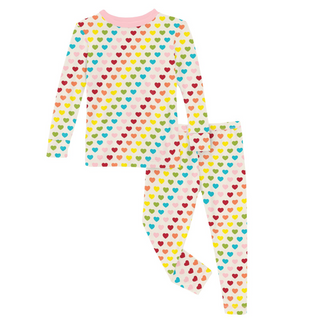 KicKee Pants Rainbow Hearts L/S Pajama Set, KicKee Pants, cf-size-10-years, cf-size-3t, cf-size-4t, cf-size-5-years, cf-size-8-years, cf-type-pajama-set, cf-vendor-kickee-pants, KicKee, kicke