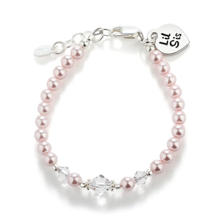 Cherished Moments Pink Sterling Silver Bracelet - Lil Sis