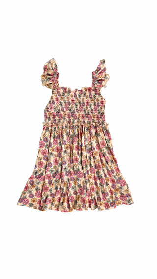 In My Jammers London Floral Smocked Twirl Dress