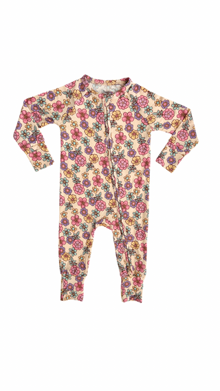 In My Jammers London Floral Zipper Romper