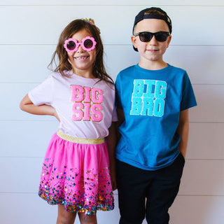 Sweet Wink, Sweet Wink Big Bro Patch S/S Tee - Indigo - Basically Bows & Bowties